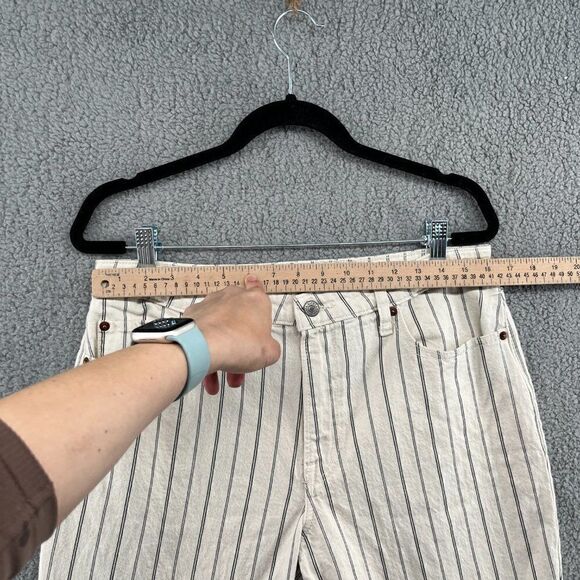 Abercrombie Simone High Rise Slim Jeans Striped Size 32 / 14 - Picture 8 of 16